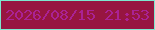 文字の大きさ：3、枠の色：7de7ce、背景の色：971540、文字の色：aa2294 無料ブログパーツのブログ時計