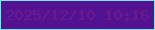 文字の大きさ：4、枠の色：7de7f5、背景の色：521292、文字の色：6b198d 無料ブログパーツのブログ時計