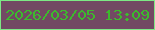 文字の大きさ：3、枠の色：7de985、背景の色：724963、文字の色：3cba2d 無料ブログパーツのブログ時計