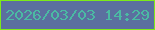 文字の大きさ：5、枠の色：7dea19、背景の色：5b6f9f、文字の色：4bbaa3 無料ブログパーツのブログ時計