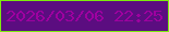 文字の大きさ：1、枠の色：7dec0d、背景の色：5b0d80、文字の色：9e01a0 無料ブログパーツのブログ時計