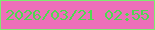 文字の大きさ：1、枠の色：7dec70、背景の色：ed6fb9、文字の色：4fd94f 無料ブログパーツのブログ時計