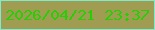 文字の大きさ：1、枠の色：7decce、背景の色：a09c52、文字の色：25cf05 無料ブログパーツのブログ時計