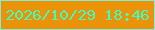 文字の大きさ：3、枠の色：7dece1、背景の色：eb9304、文字の色：41fcbe 無料ブログパーツのブログ時計