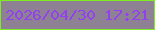 文字の大きさ：1、枠の色：7ded21、背景の色：8e8194、文字の色：9340ef 無料ブログパーツのブログ時計