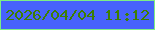 文字の大きさ：2、枠の色：7dee84、背景の色：4762fb、文字の色：3e7e01 無料ブログパーツのブログ時計