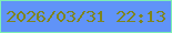 文字の大きさ：3、枠の色：7df0b4、背景の色：6093f8、文字の色：7f851c 無料ブログパーツのブログ時計