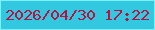 文字の大きさ：1、枠の色：7df0fe、背景の色：32c9e0、文字の色：b71244 無料ブログパーツのブログ時計