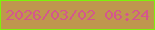 文字の大きさ：5、枠の色：7df20a、背景の色：bf974e、文字の色：d4578c 無料ブログパーツのブログ時計