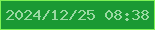 文字の大きさ：2、枠の色：7df355、背景の色：1a9933、文字の色：99d9a1 無料ブログパーツのブログ時計