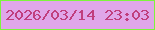 文字の大きさ：4、枠の色：7df43c、背景の色：e0a6e9、文字の色：c03e7e 無料ブログパーツのブログ時計