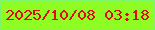 文字の大きさ：3、枠の色：7df469、背景の色：8ffc24、文字の色：e10a0e 無料ブログパーツのブログ時計