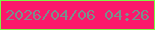 文字の大きさ：3、枠の色：7df644、背景の色：fb186b、文字の色：798f8c 無料ブログパーツのブログ時計