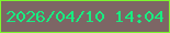 文字の大きさ：4、枠の色：7df72e、背景の色：7d6665、文字の色：18ed81 無料ブログパーツのブログ時計