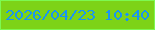 文字の大きさ：5、枠の色：7df951、背景の色：7dd317、文字の色：1a95f1 無料ブログパーツのブログ時計