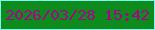 文字の大きさ：2、枠の色：7df9f2、背景の色：0d8c1d、文字の色：a8038d 無料ブログパーツのブログ時計