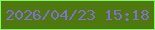 文字の大きさ：5、枠の色：7dfa66、背景の色：4f780e、文字の色：7d71ce 無料ブログパーツのブログ時計