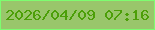 文字の大きさ：5、枠の色：7dfd70、背景の色：99c66b、文字の色：4c9e08 無料ブログパーツのブログ時計