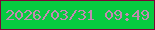 文字の大きさ：4、枠の色：7e0436、背景の色：07cb40、文字の色：c28ab2 無料ブログパーツのブログ時計