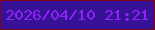 文字の大きさ：4、枠の色：7e0616、背景の色：371297、文字の色：8e23f7 無料ブログパーツのブログ時計