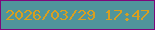 文字の大きさ：1、枠の色：7e077b、背景の色：50959b、文字の色：d89f20 無料ブログパーツのブログ時計
