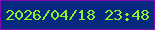 文字の大きさ：5、枠の色：7e0bb4、背景の色：082980、文字の色：8cf32a 無料ブログパーツのブログ時計