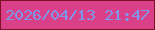 文字の大きさ：4、枠の色：7e1125、背景の色：d94087、文字の色：7d98eb 無料ブログパーツのブログ時計