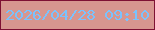 文字の大きさ：5、枠の色：7e1133、背景の色：d7968f、文字の色：7bc2fd 無料ブログパーツのブログ時計
