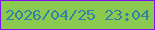 文字の大きさ：1、枠の色：7e15f0、背景の色：8cc951、文字の色：3382a5 無料ブログパーツのブログ時計