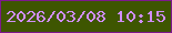 文字の大きさ：2、枠の色：7e188d、背景の色：3e5601、文字の色：d18efa 無料ブログパーツのブログ時計