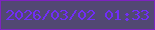 文字の大きさ：5、枠の色：7e23c0、背景の色：524873、文字の色：712df6 無料ブログパーツのブログ時計