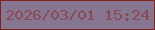 文字の大きさ：2、枠の色：7e241d、背景の色：877692、文字の色：8b4954 無料ブログパーツのブログ時計