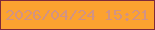 文字の大きさ：3、枠の色：7e293a、背景の色：fca230、文字の色：d29383 無料ブログパーツのブログ時計