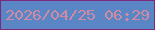 文字の大きさ：5、枠の色：7e297d、背景の色：5b86c6、文字の色：cf8ba3 無料ブログパーツのブログ時計
