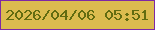 文字の大きさ：5、枠の色：7e29a5、背景の色：dcbc4f、文字の色：626c10 無料ブログパーツのブログ時計