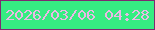 文字の大きさ：3、枠の色：7e2b70、背景の色：36ed82、文字の色：eabae6 無料ブログパーツのブログ時計