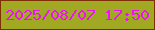 文字の大きさ：2、枠の色：7e2f05、背景の色：a0a921、文字の色：ed11f8 無料ブログパーツのブログ時計