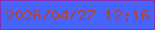 文字の大きさ：5、枠の色：7e31b5、背景の色：4763fa、文字の色：b44237 無料ブログパーツのブログ時計