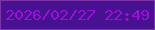 文字の大きさ：1、枠の色：7e33a7、背景の色：471291、文字の色：9d11d6 無料ブログパーツのブログ時計