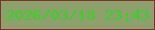 文字の大きさ：2、枠の色：7e3525、背景の色：8da06d、文字の色：33d61f 無料ブログパーツのブログ時計