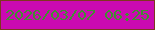 文字の大きさ：1、枠の色：7e371f、背景の色：ca0ab1、文字の色：418e32 無料ブログパーツのブログ時計
