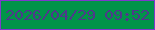 文字の大きさ：5、枠の色：7e39cc、背景の色：019449、文字の色：4f388b 無料ブログパーツのブログ時計