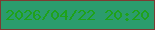 文字の大きさ：4、枠の色：7e3a32、背景の色：2b9c6d、文字の色：1fa21a 無料ブログパーツのブログ時計