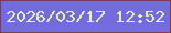 文字の大きさ：1、枠の色：7e3b54、背景の色：746bdd、文字の色：e7f2a1 無料ブログパーツのブログ時計
