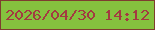 文字の大きさ：3、枠の色：7e3d2f、背景の色：85c13e、文字の色：a33a41 無料ブログパーツのブログ時計