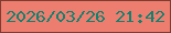 文字の大きさ：4、枠の色：7e3d30、背景の色：ed7d6f、文字の色：14816f 無料ブログパーツのブログ時計
