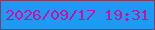 文字の大きさ：1、枠の色：7e3f67、背景の色：1d9af2、文字の色：c910a4 無料ブログパーツのブログ時計