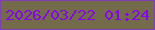 文字の大きさ：3、枠の色：7e40b2、背景の色：736b49、文字の色：8803ee 無料ブログパーツのブログ時計