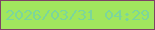 文字の大きさ：3、枠の色：7e4266、背景の色：a1e65e、文字の色：7cd69b 無料ブログパーツのブログ時計