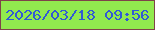 文字の大きさ：5、枠の色：7e4449、背景の色：91ea4e、文字の色：3159d5 無料ブログパーツのブログ時計